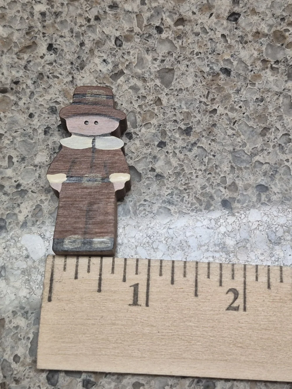 Rustic Folk Art Wooden Thanksgiving Village Figurines Lot of 7 Pilgrims Turkey